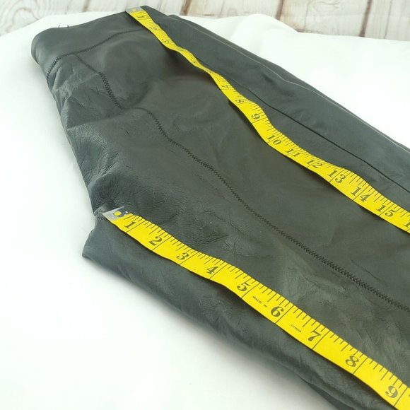 Nine West Womens Dark Brown Straight Leg Leather Moto Riding Pants Size 30 - Picture 8 of 12